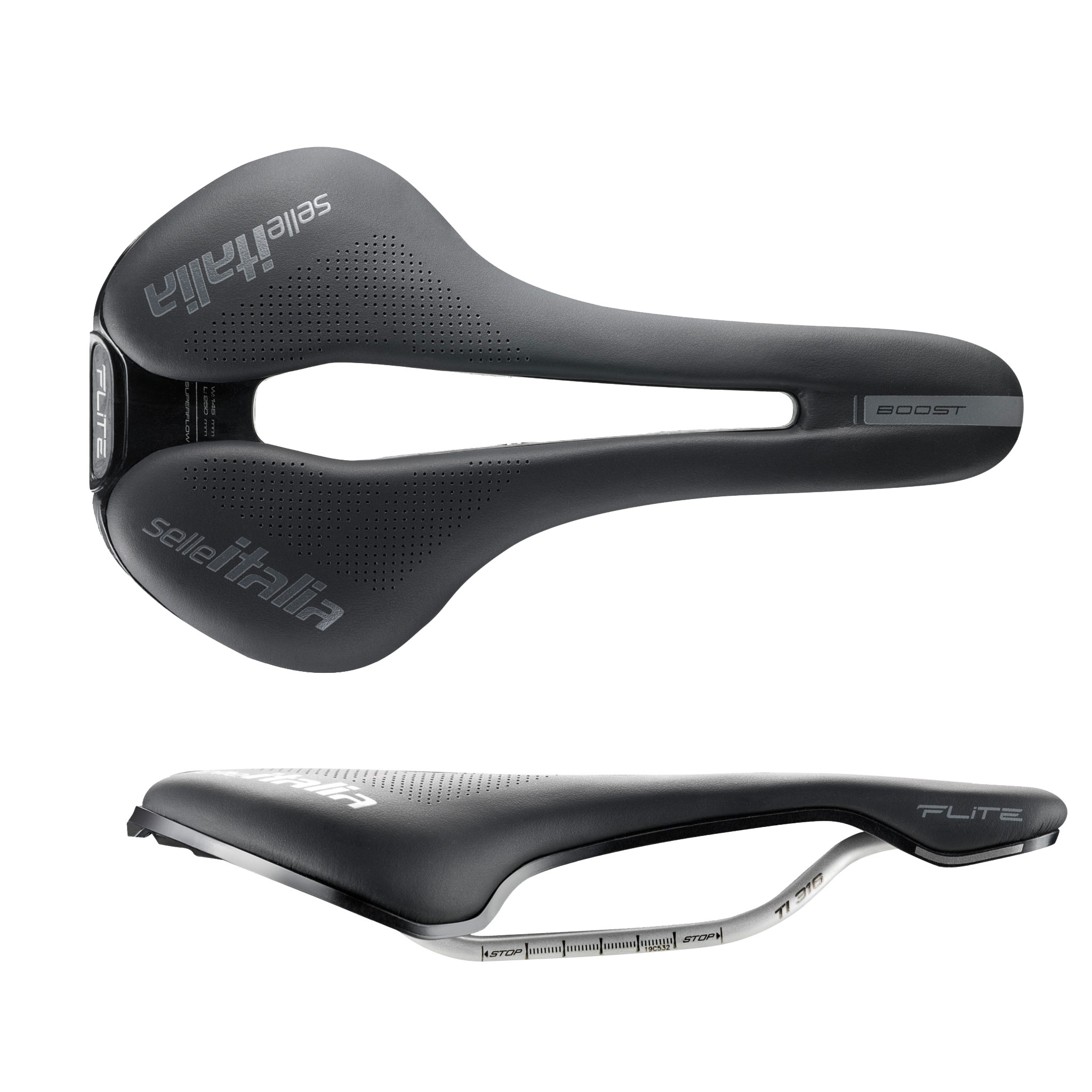 Selle Italia Flite Boost Superflow, Large, L3, Manga, SoftTek, Blk