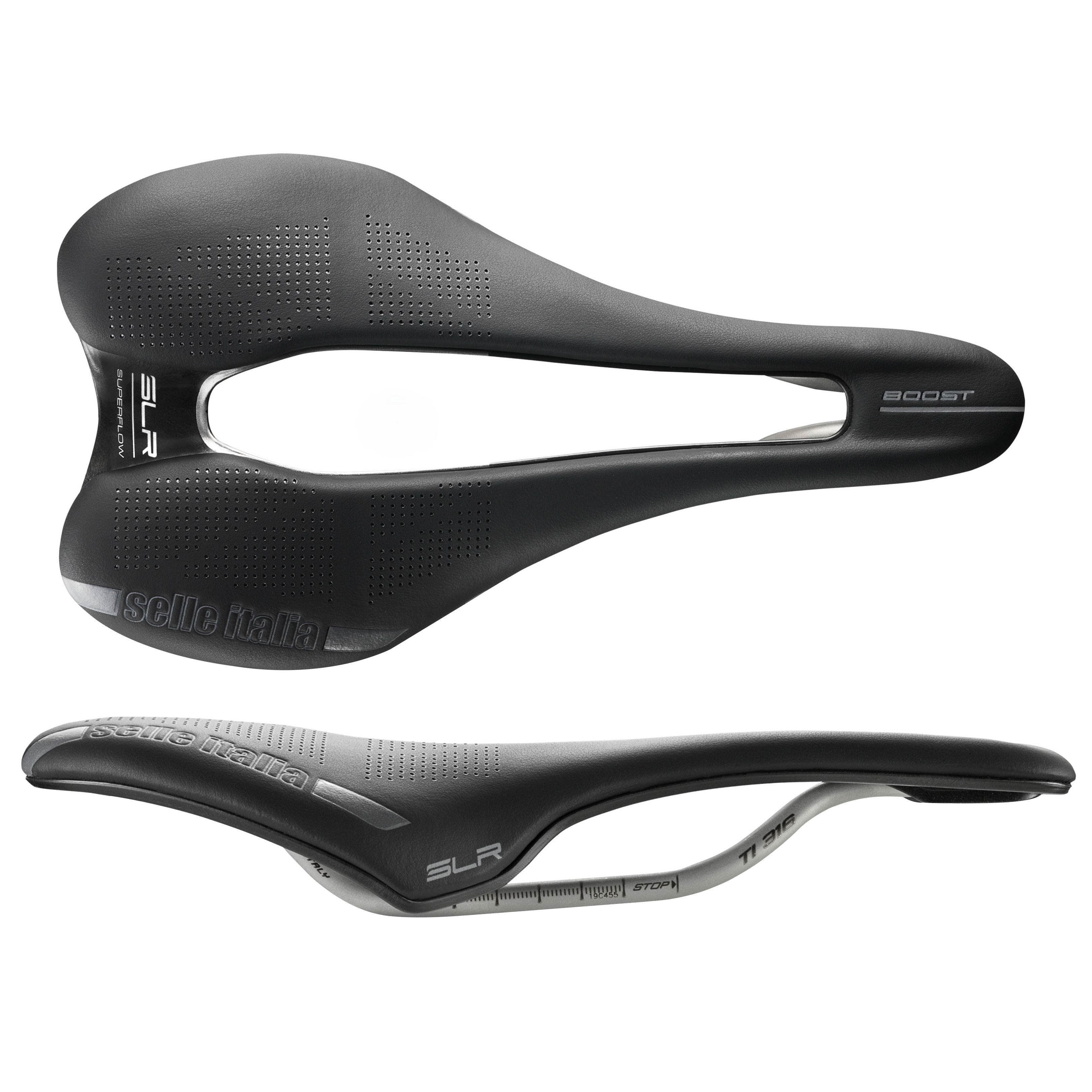 Selle Italia SLR Boost Superflow S3, TI 316, Blk