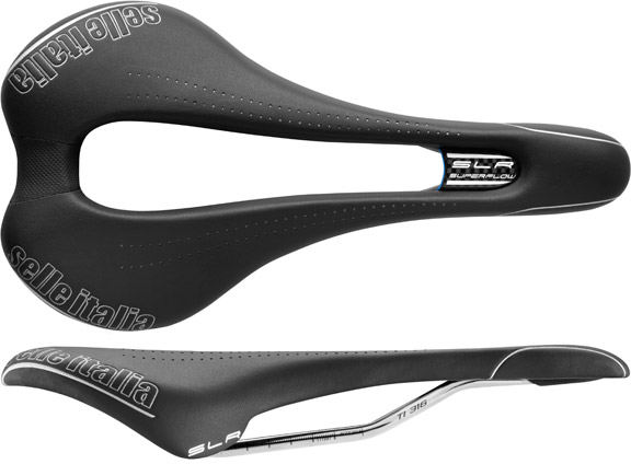 Selle Italia SLR SuperFlow L Saddle, L3, Ti 316 Rail - Black