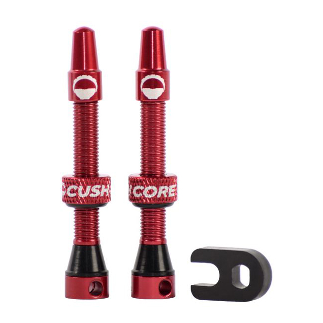 Cush Core Air Valve, 44mm, Red, Pair