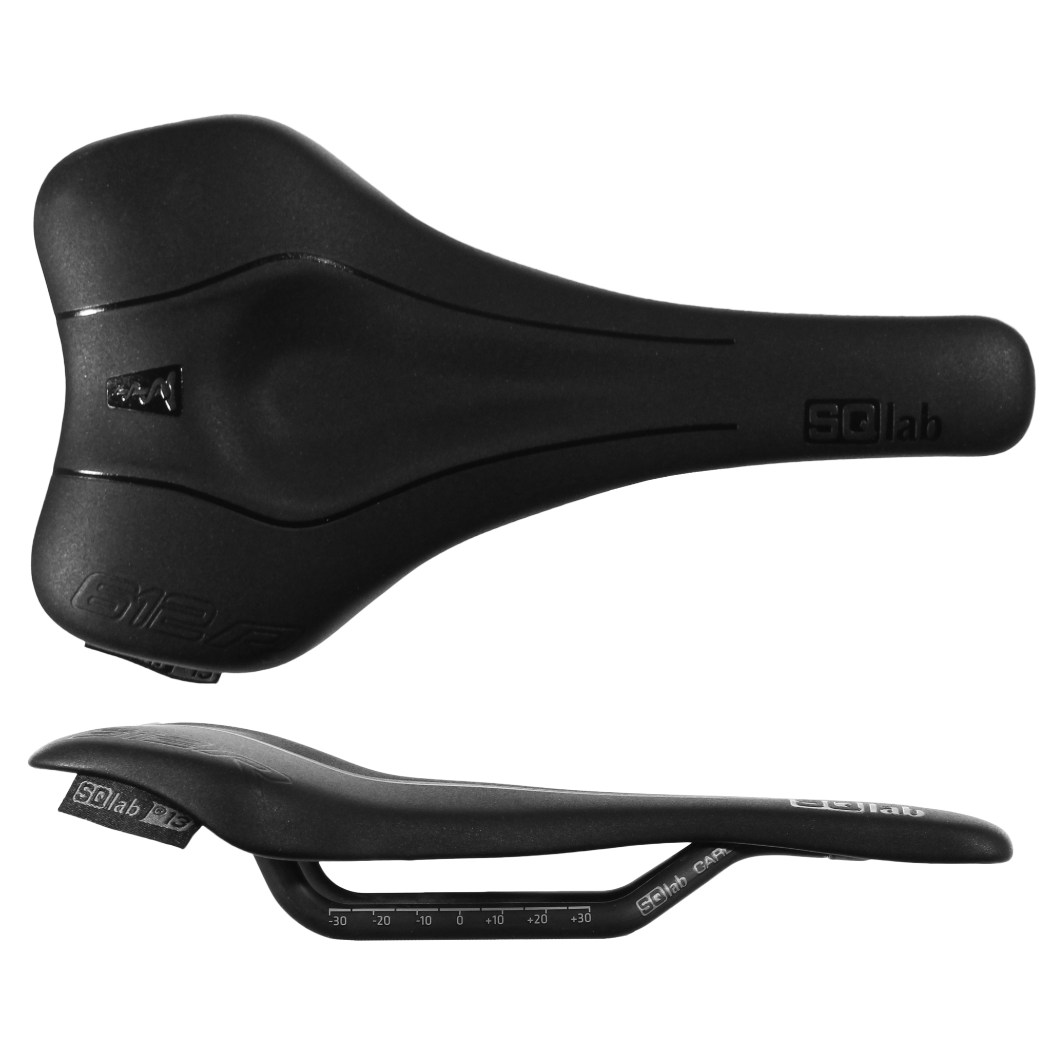 SQlab 612 R Ergowave Carbon Rail 130* Saddle, Blk