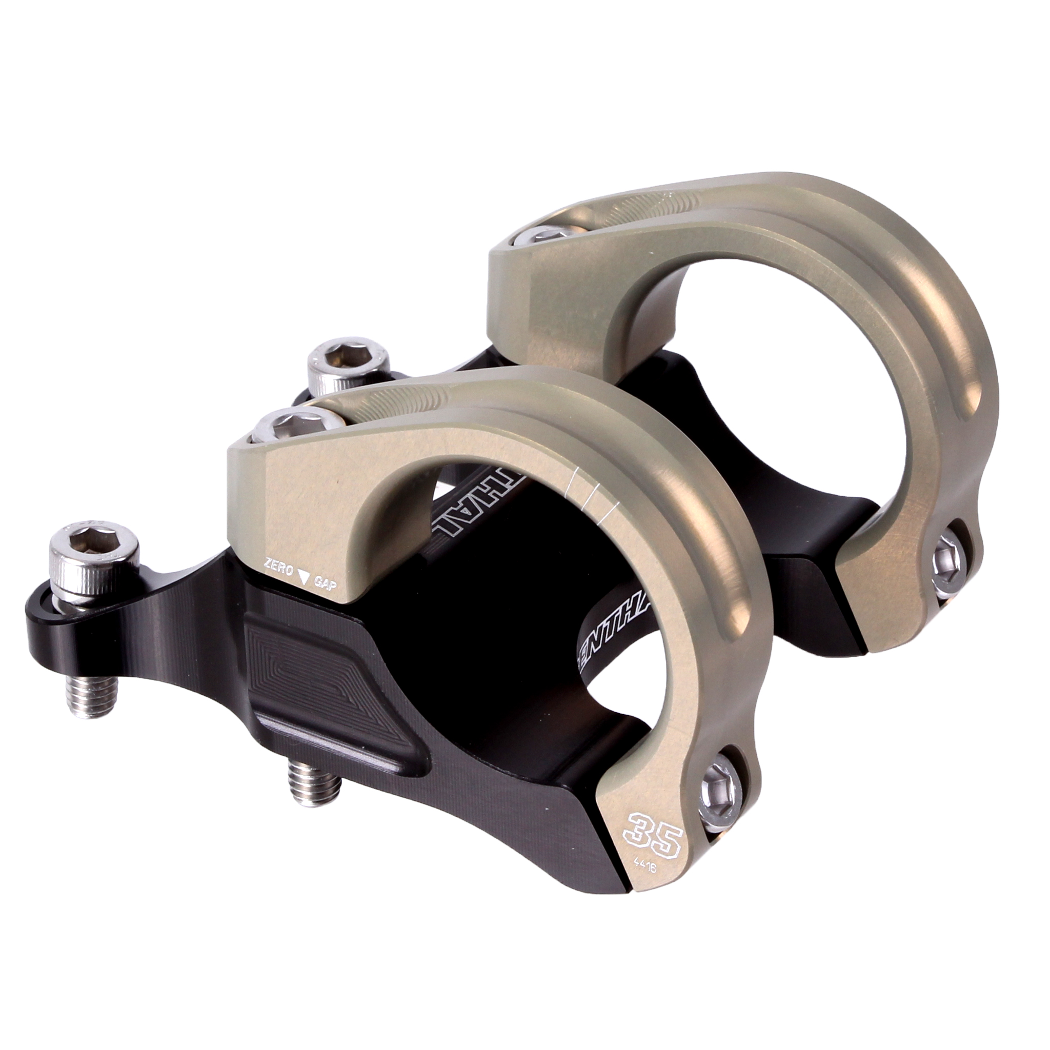 Renthal Integra II Stem, (35.0) 10x50mm, Black/Gold