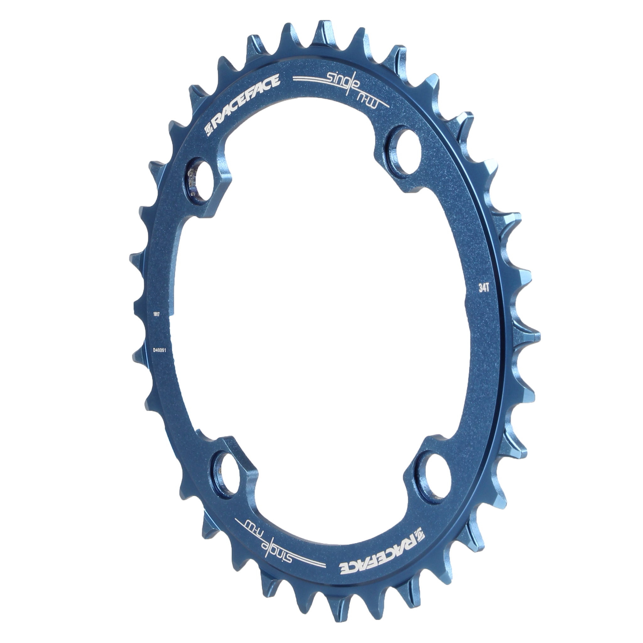 Race Face 104 NW Chainring, 104BCD 34T, Blue