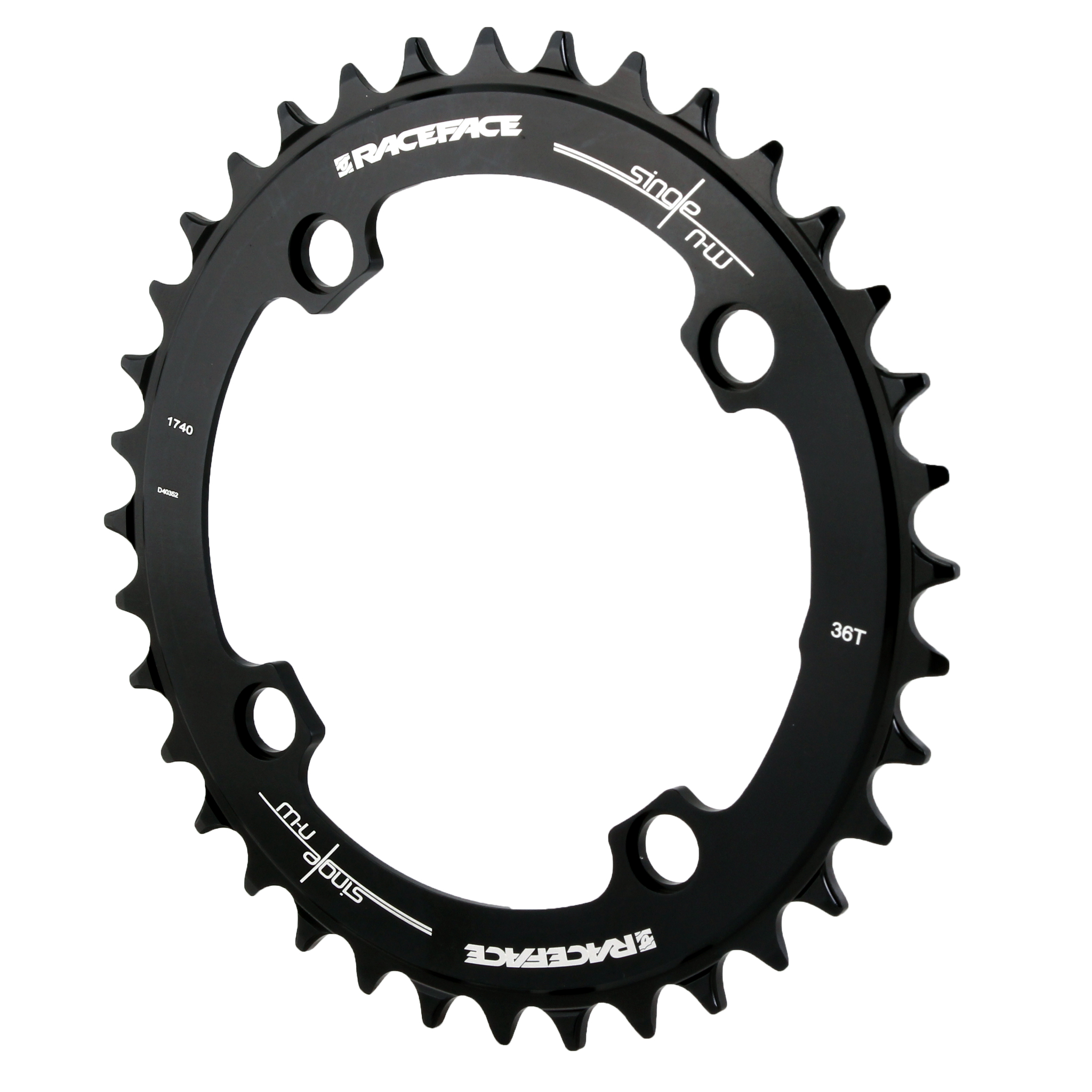 Race Face 104 NW Chainring, 104BCD 36T, Black