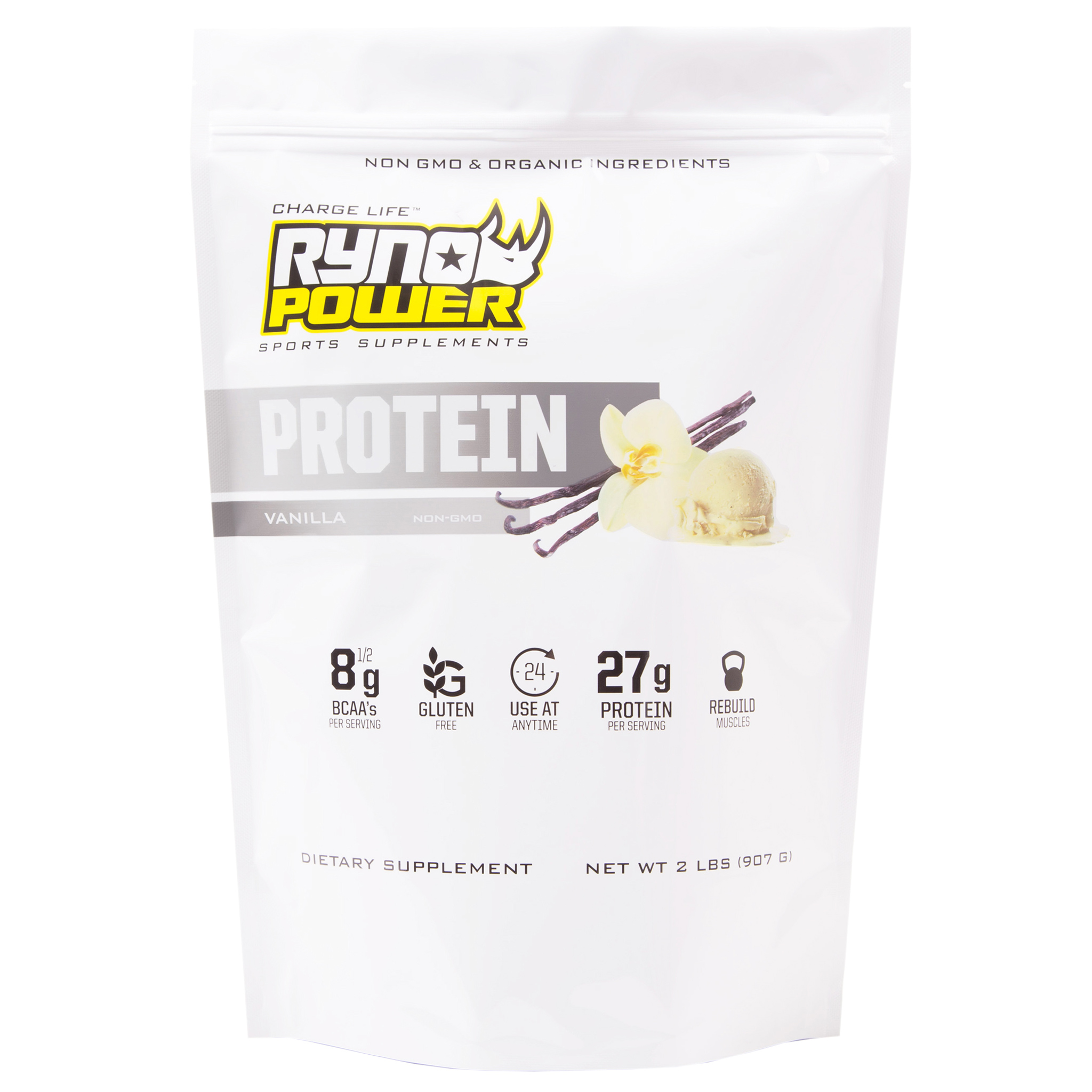 Ryno Power Protein Powder, 2lbs - Vanilla