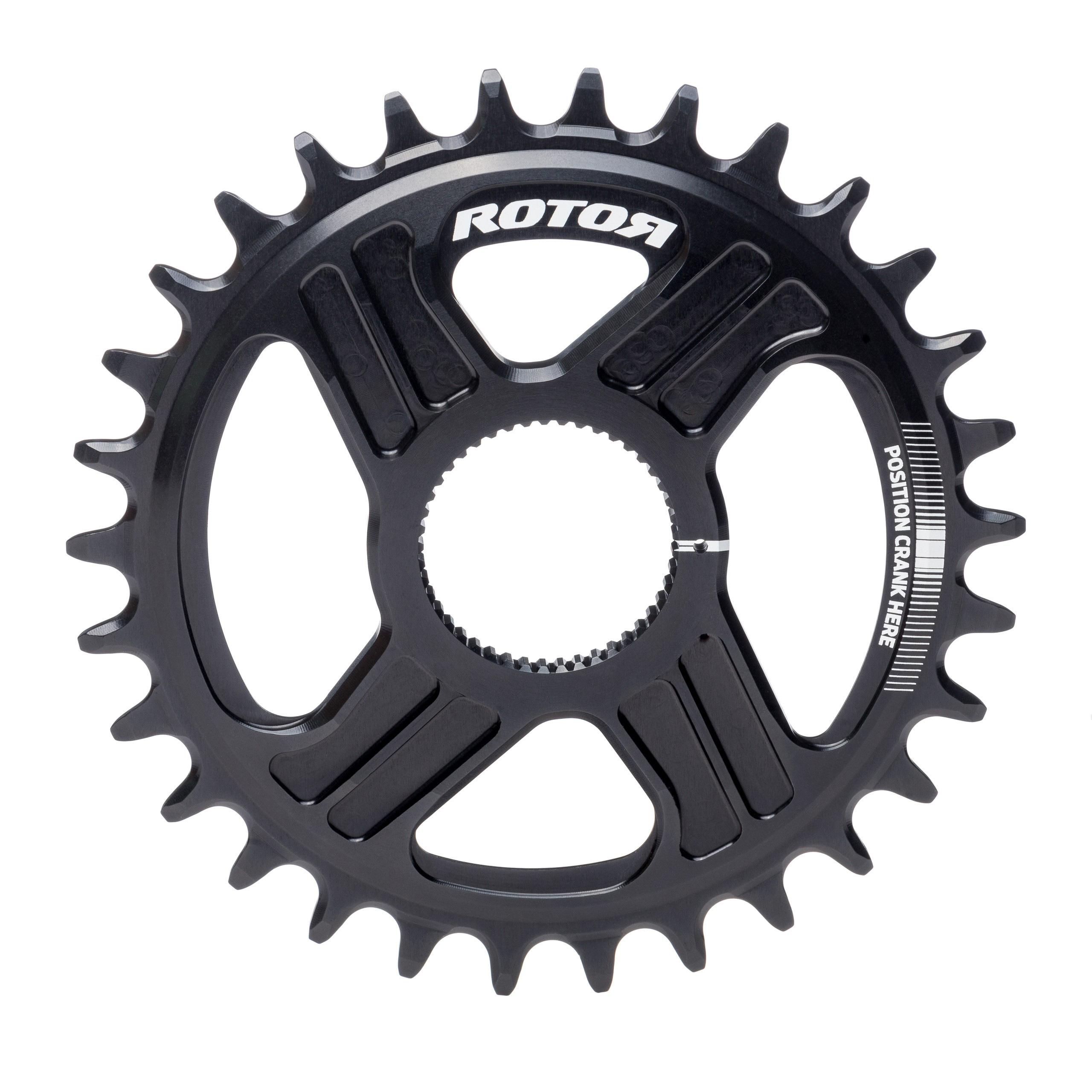 Rotor OCP DM Oval Q Rings, 34/50t, Black 