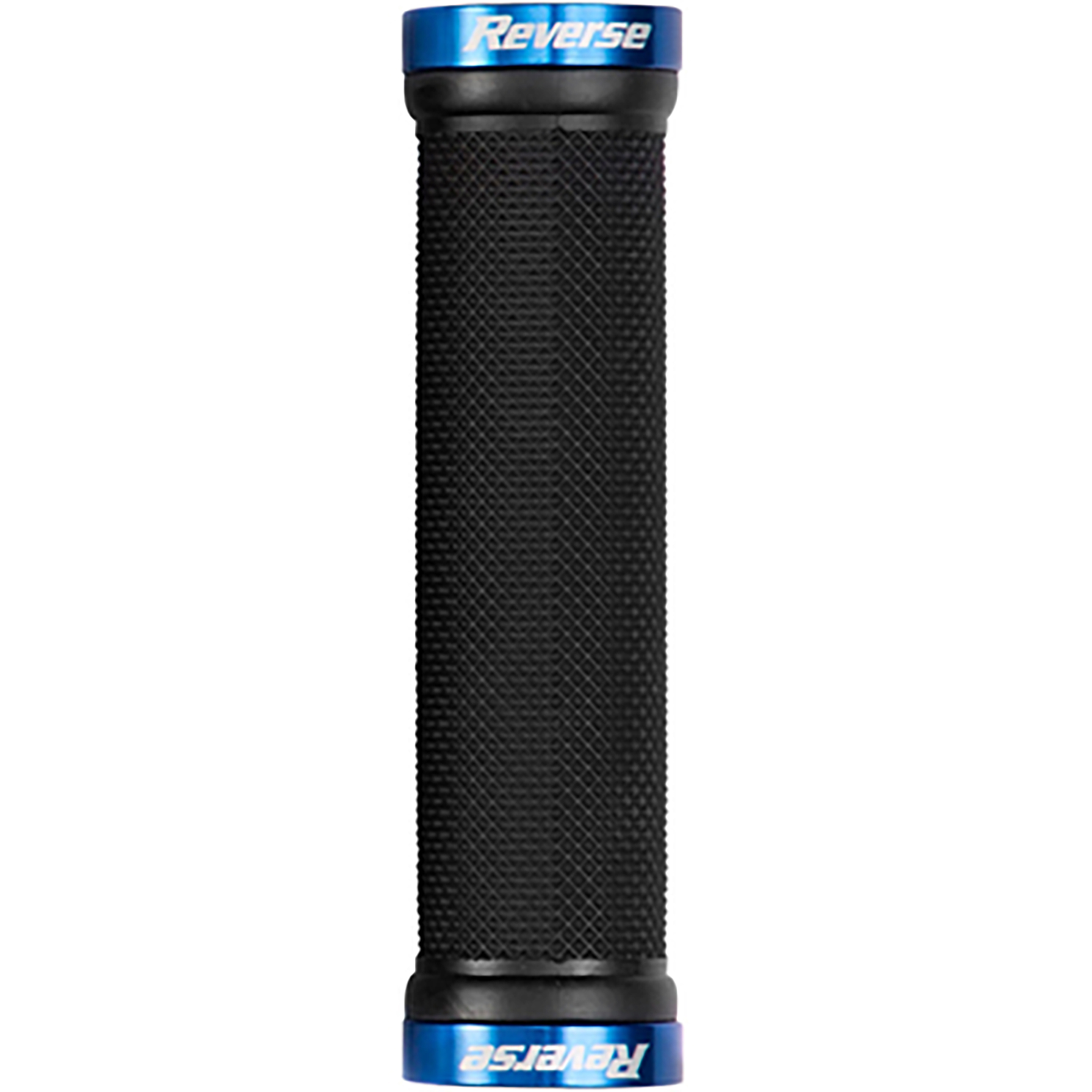 Reverse Classic Thin Lock-On Grips, 28mm, Black/Blue 