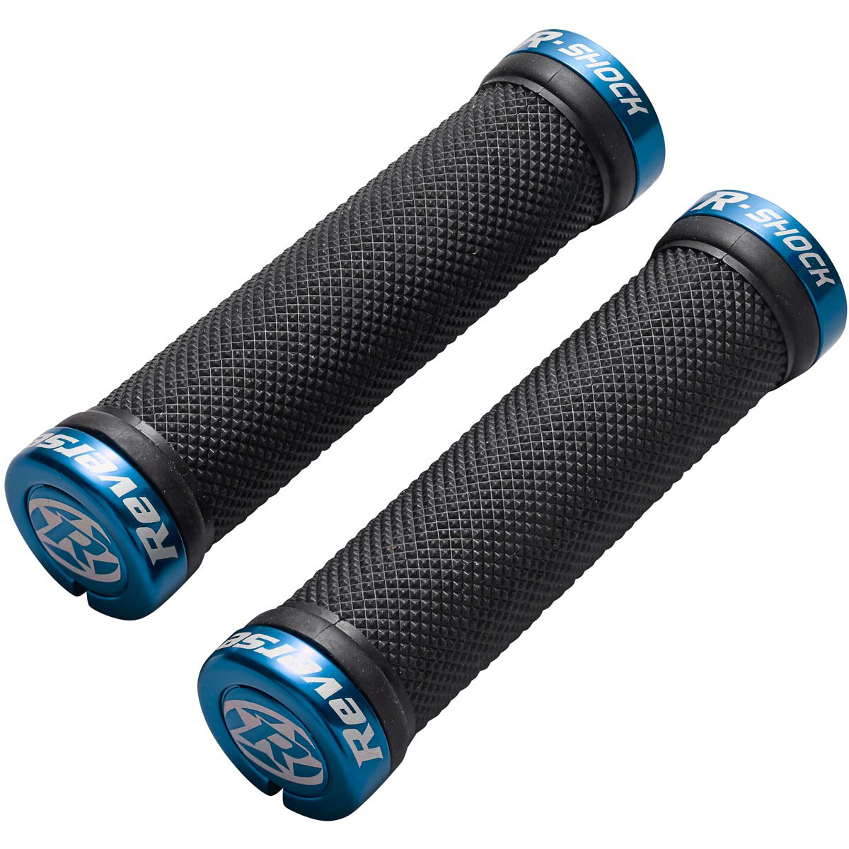 Reverse R-Shock Lock-On Grips, 31mm - Black/Blue 