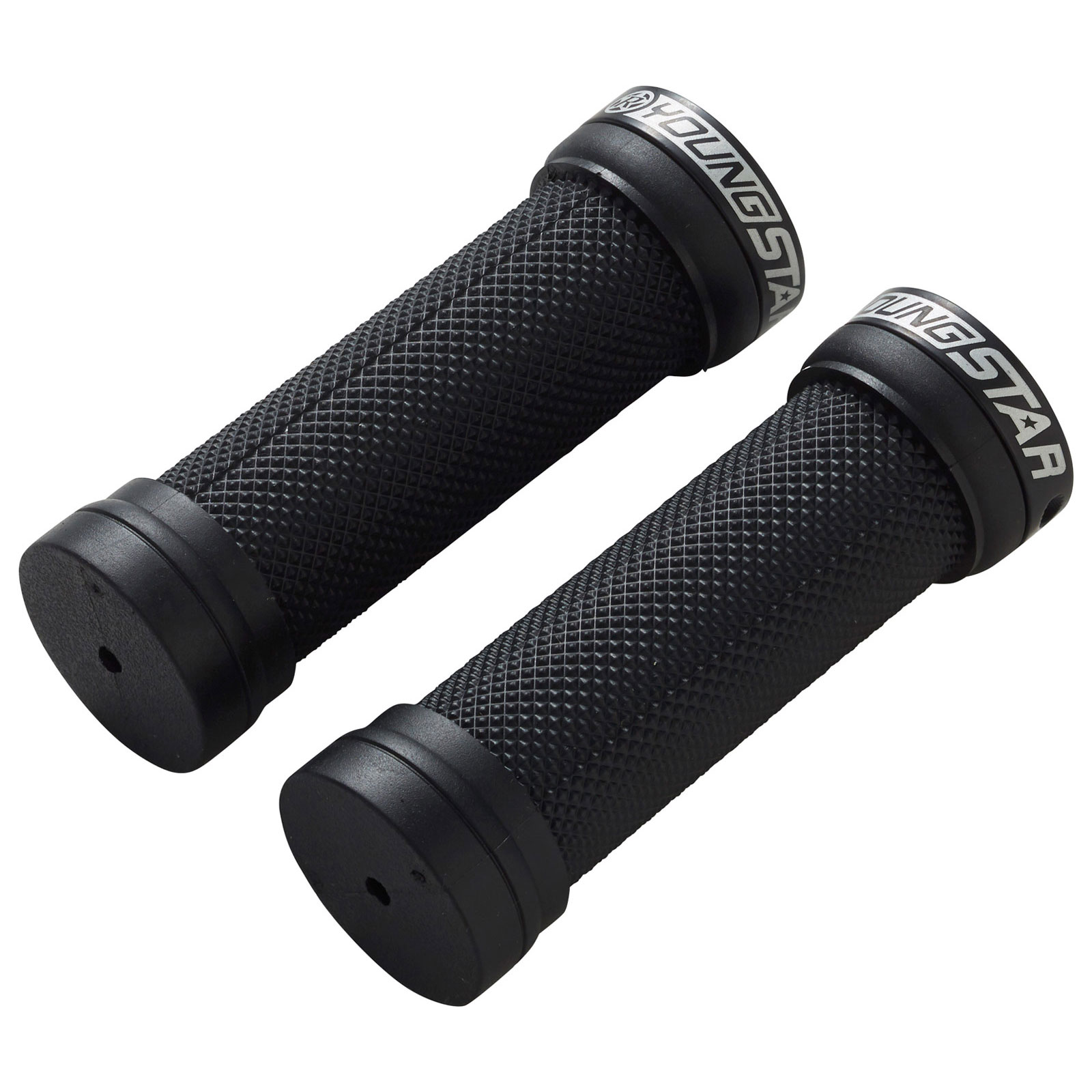 Reverse Youngstar Single Lock-On Grips, 28mm, Black/Black