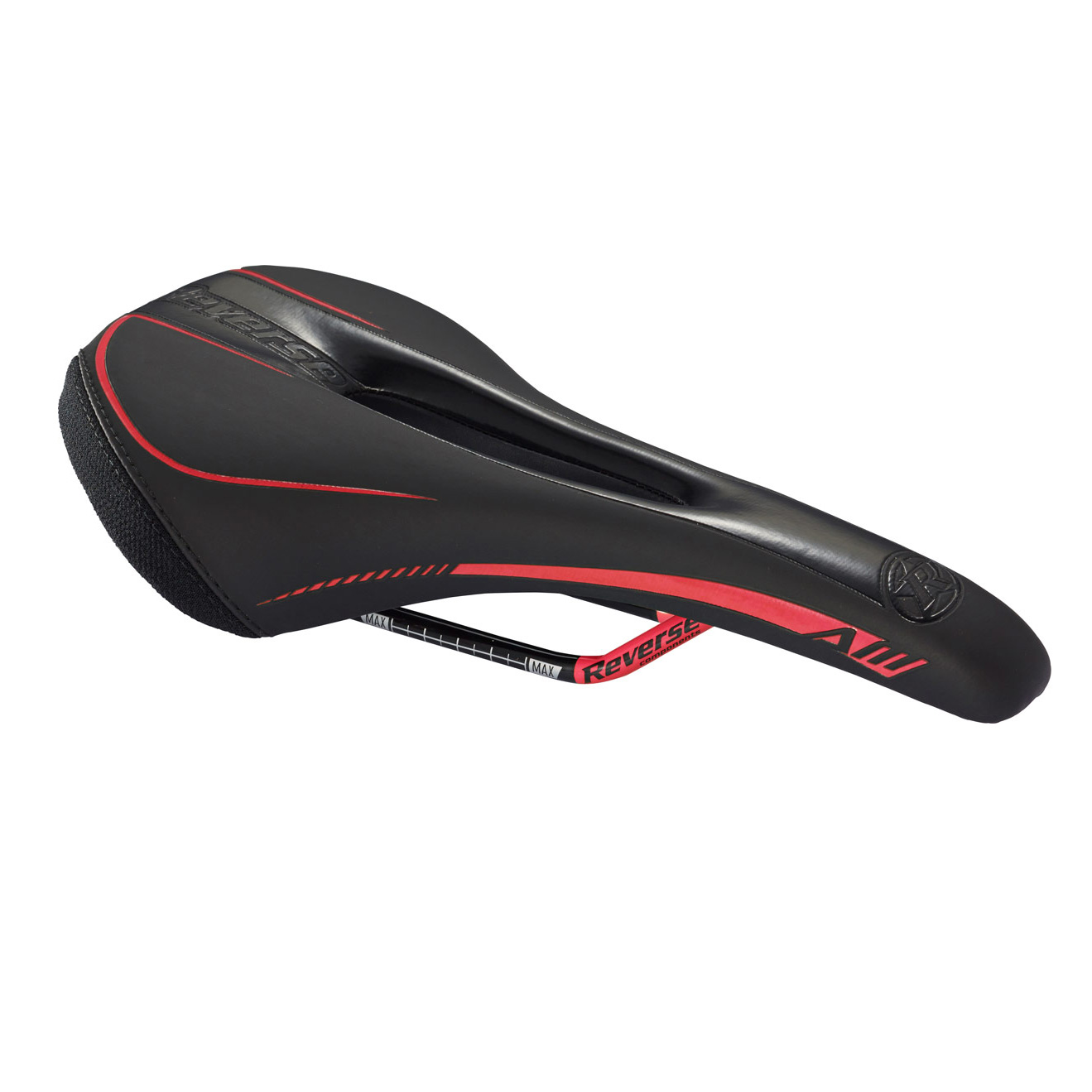 Reverse AM Ergo Saddle, Black/Red  