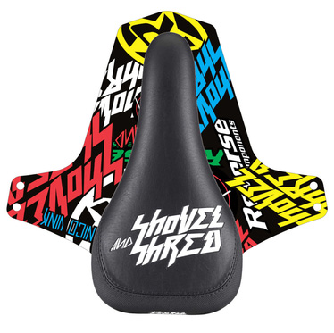 Reverse Nico Vink Shovel and Shred Saddle, Black/White 