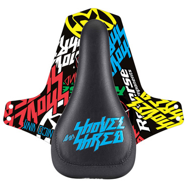 Reverse Nico Vink Shovel and Shred Saddle, Blk/Light Blue 