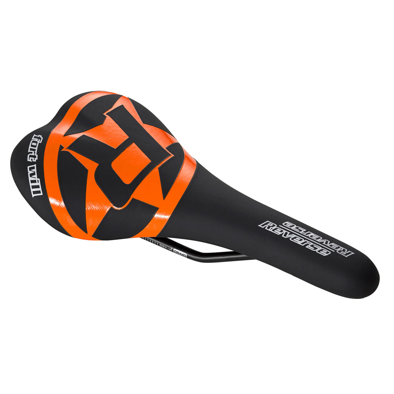 Reverse Fort Will Style Saddle, Black/Orange 