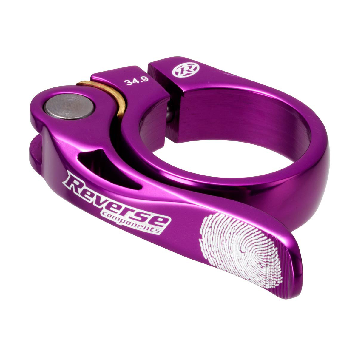 Reverse Long Life Q/R Seatpost Clamp, 34.9mm, Purple