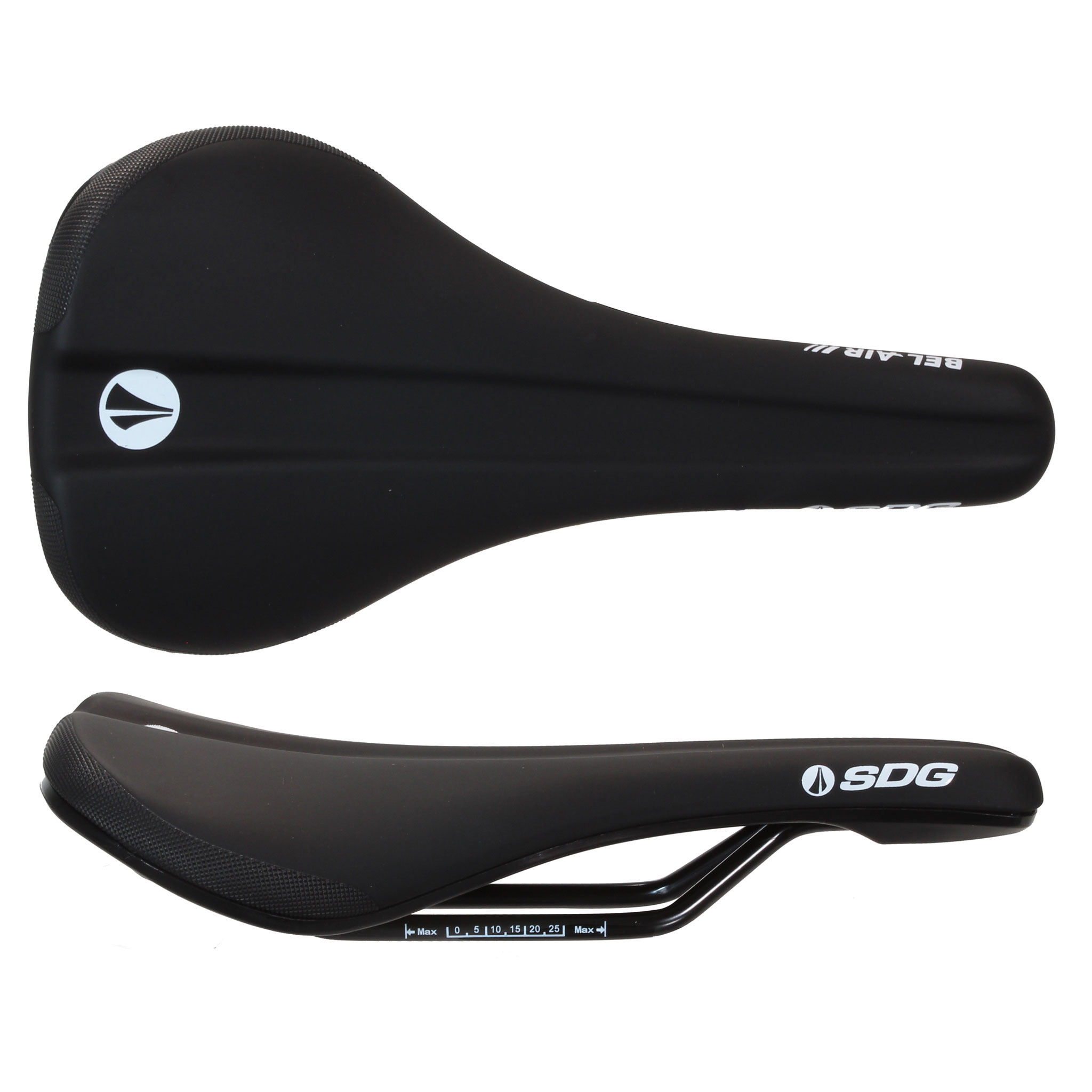 SDG Bel-Air V3 Saddle, Steel Rails, Black