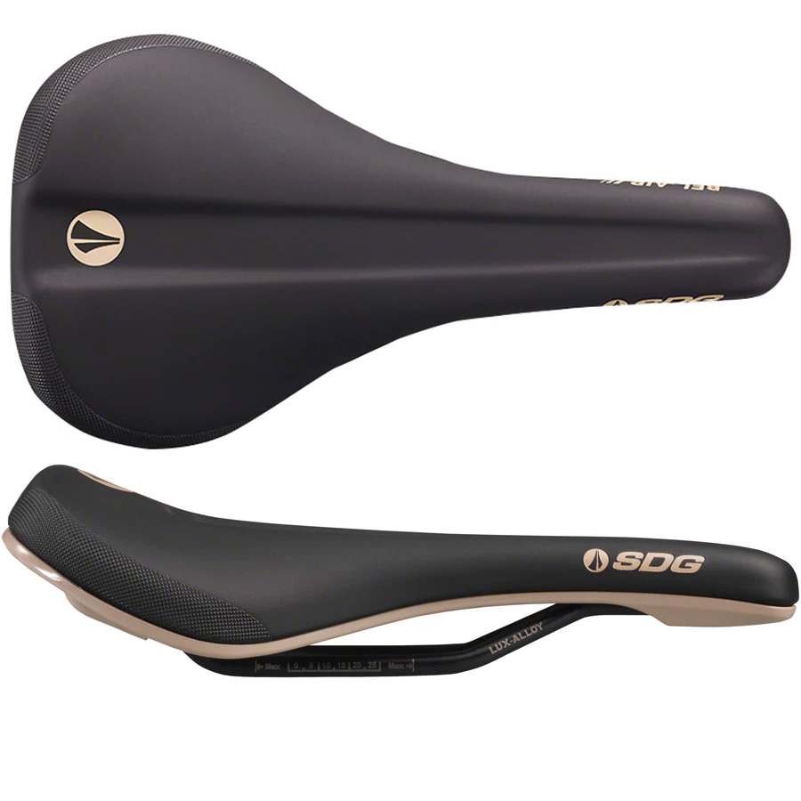 SDG Bel-Air V3 Max Saddle, Lux-Alloy Rails, Black/Tan