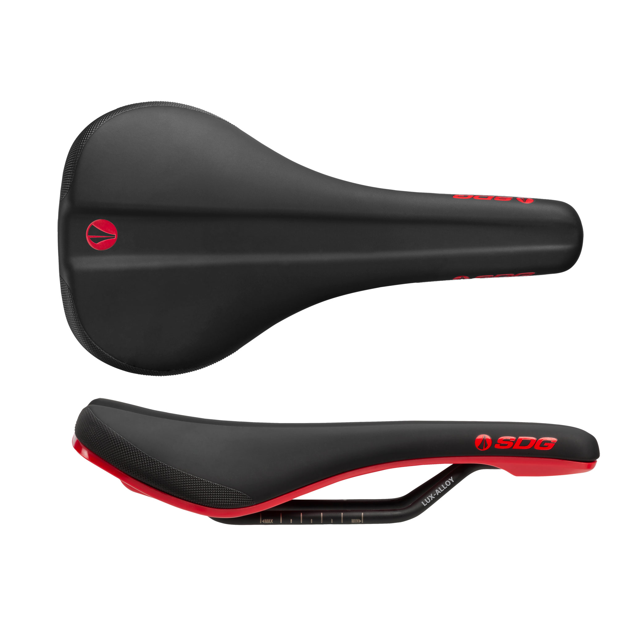 SDG Bel-Air V3 Saddle, Lux-Alloy Rails, Red