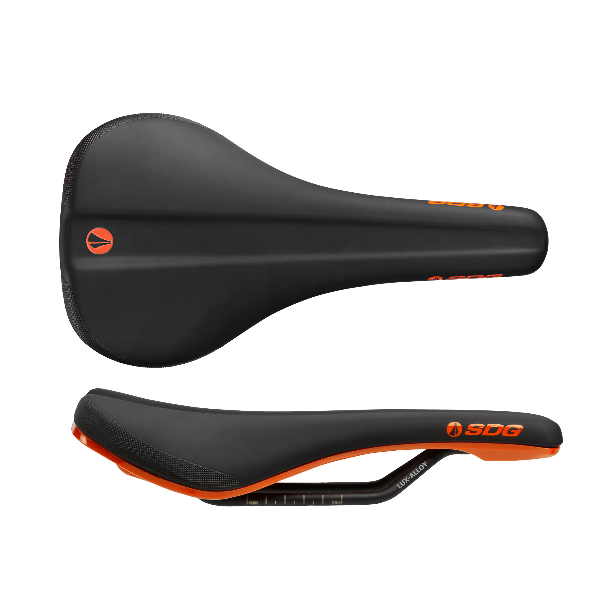 SDG Bel-Air V3 Saddle, Lux-Alloy Rails, Orange