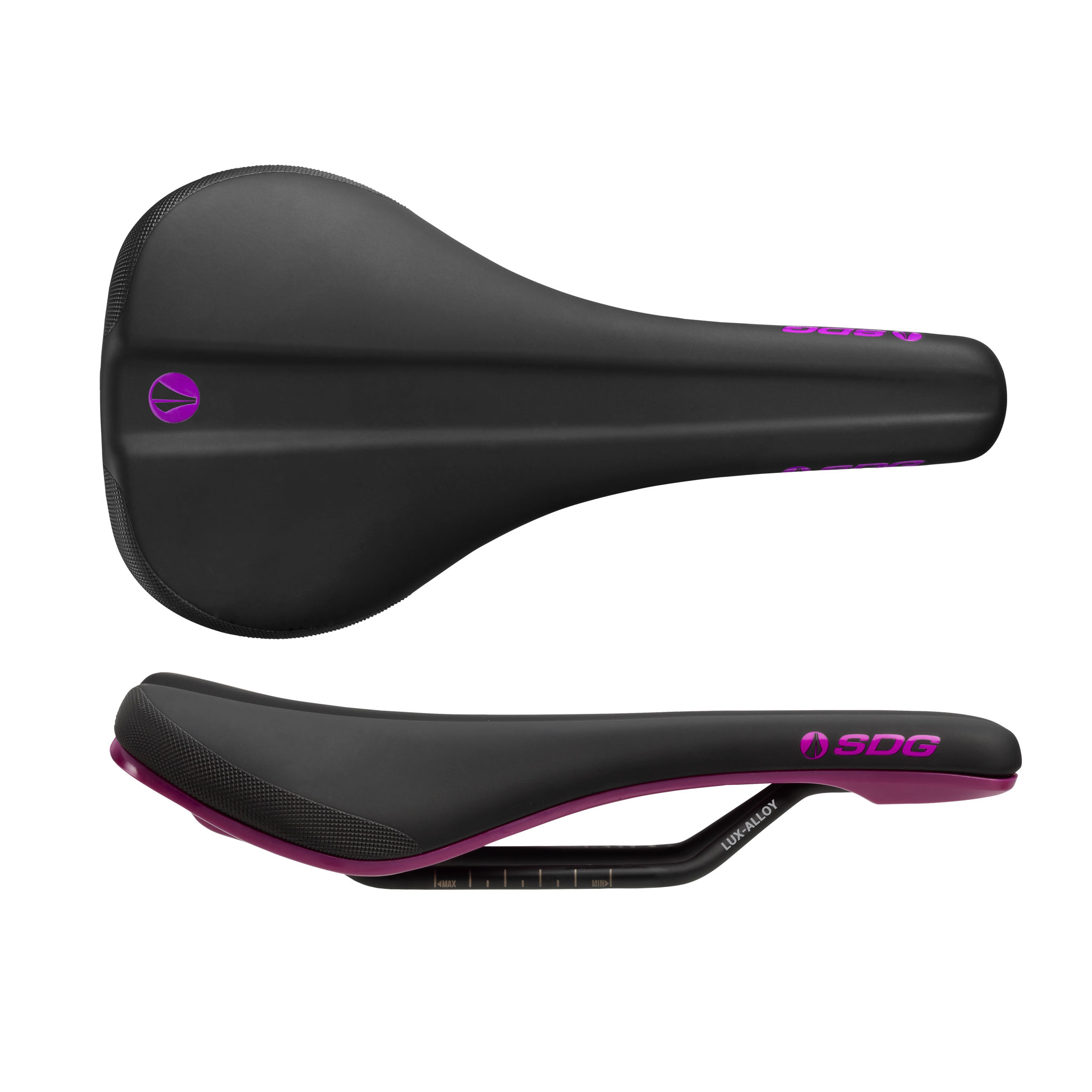 SDG Bel-Air V3 Saddle, Lux-Alloy Rails, Purple