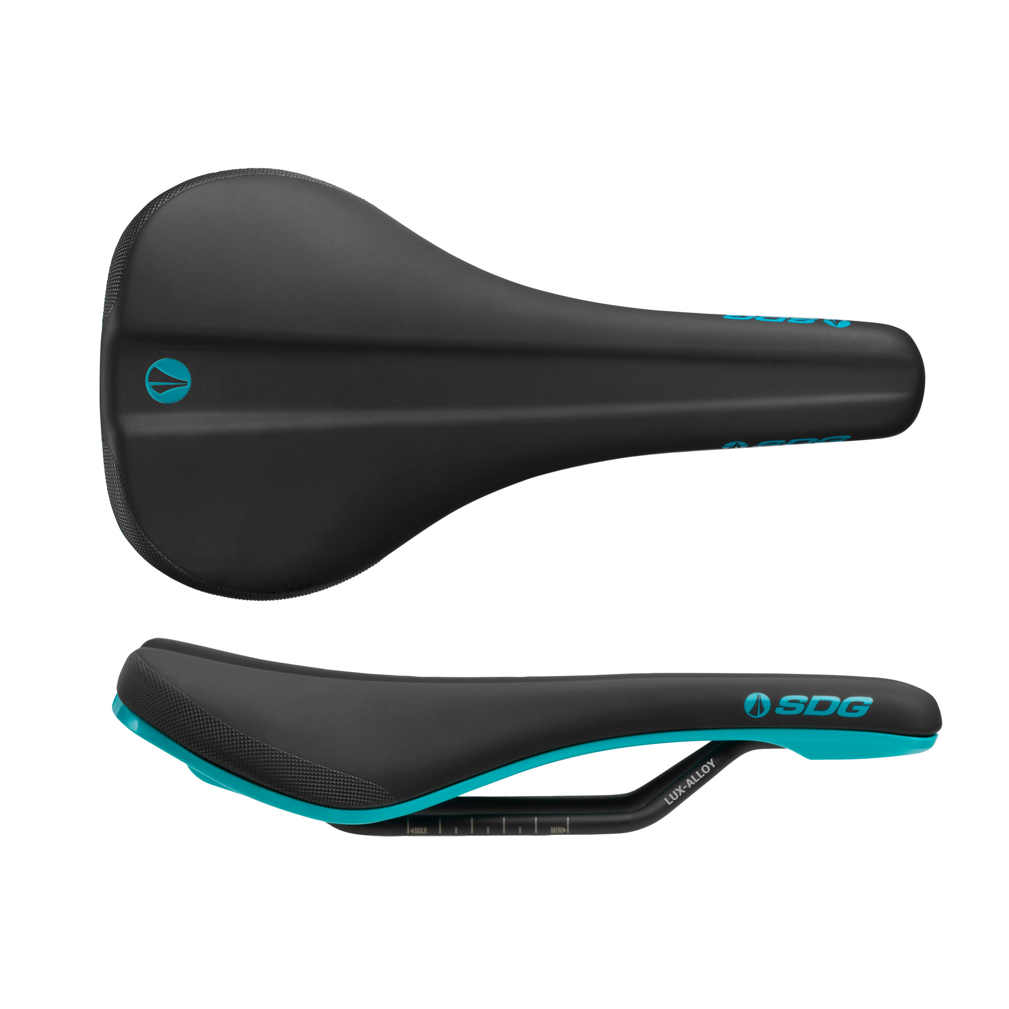 SDG Bel-Air V3 Saddle, Lux-Alloy Rails, Turquoise