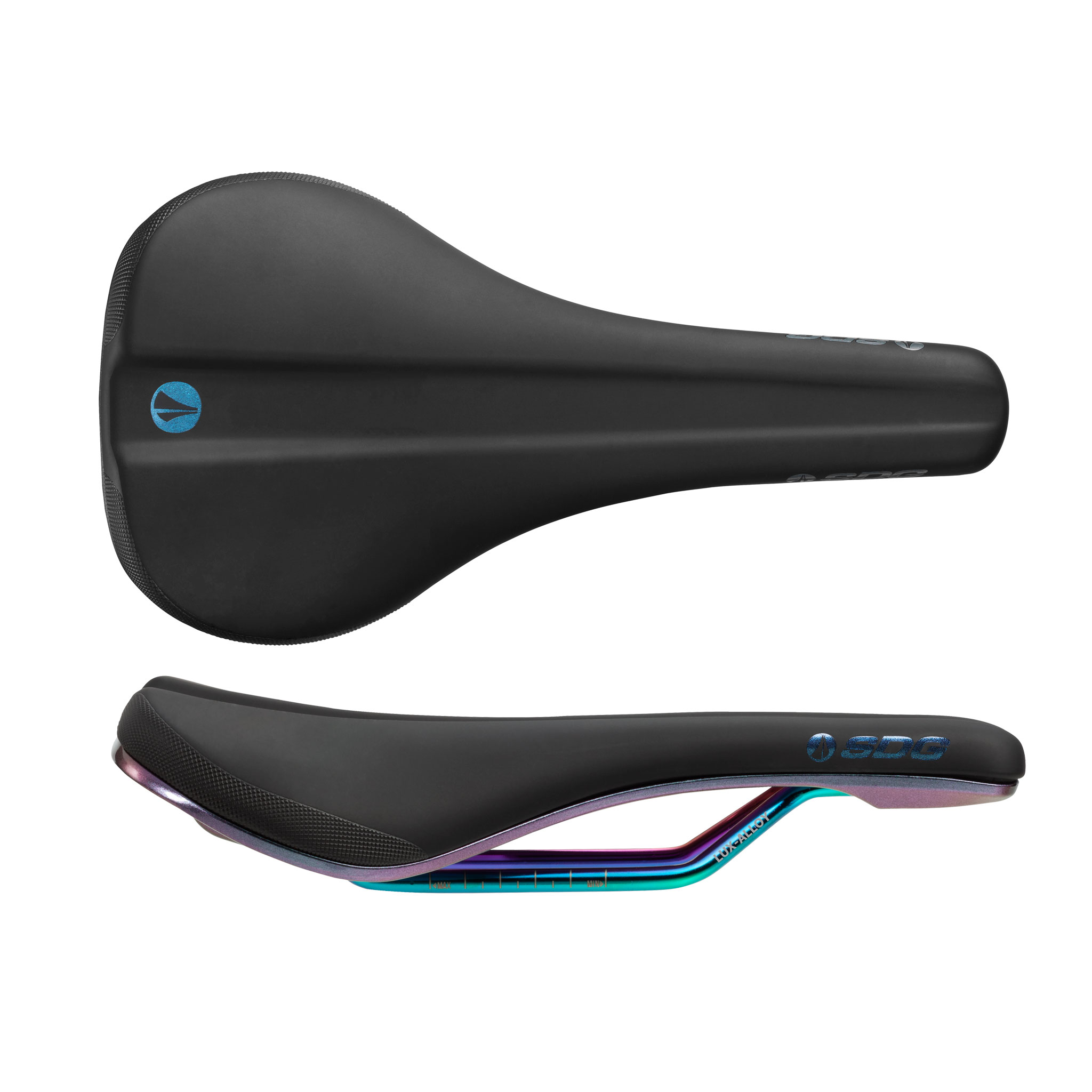 SDG Bel-Air V3 Saddle, Lux Rails, Fuel LE, Oil Slick