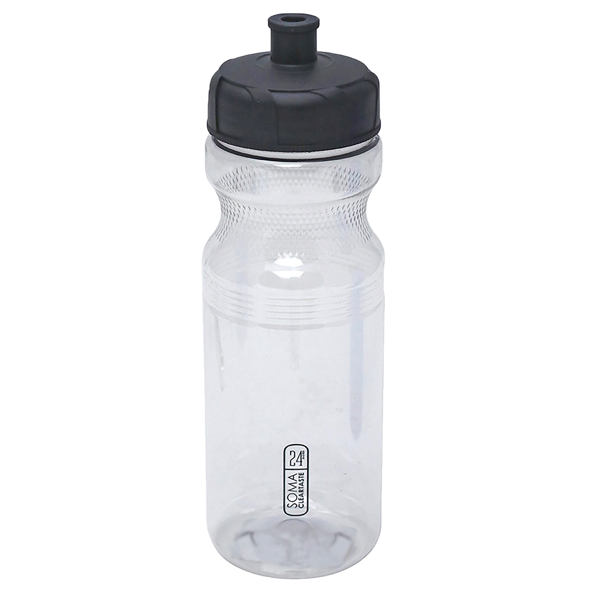 Soma Clear Taste Water Bottle, Clear/Black, 24oz