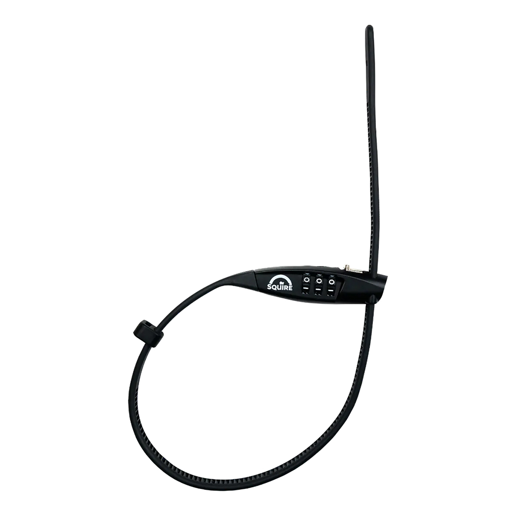 Squire Straplok 10 Cable Lock, Combination, Black, Each