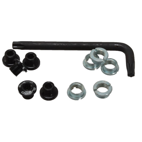 Sugino Alloy 701 Outer Chainring Bolt Set, Single - Black