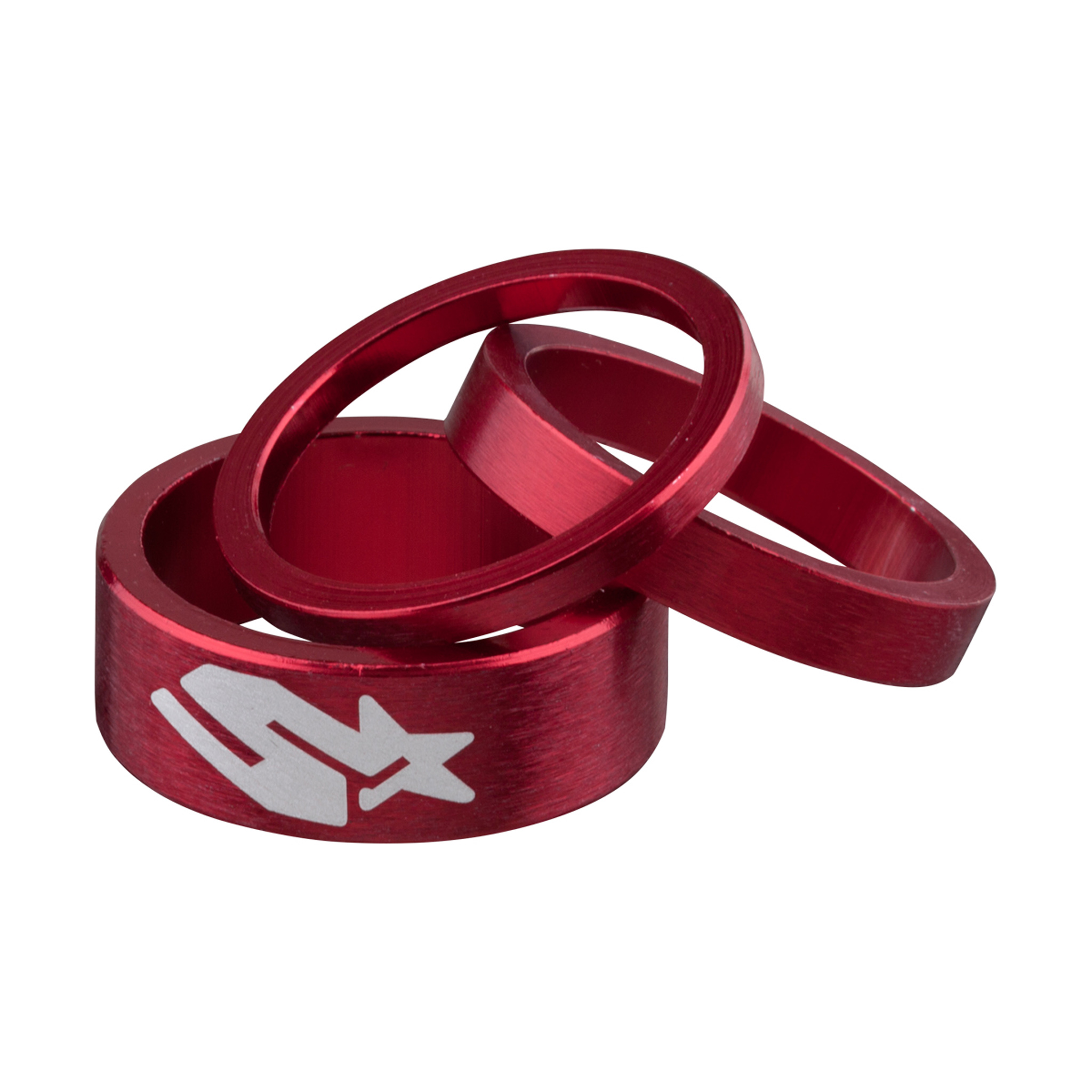 Spank Headset Spacer Kit, 3/6/12mm Set - Red