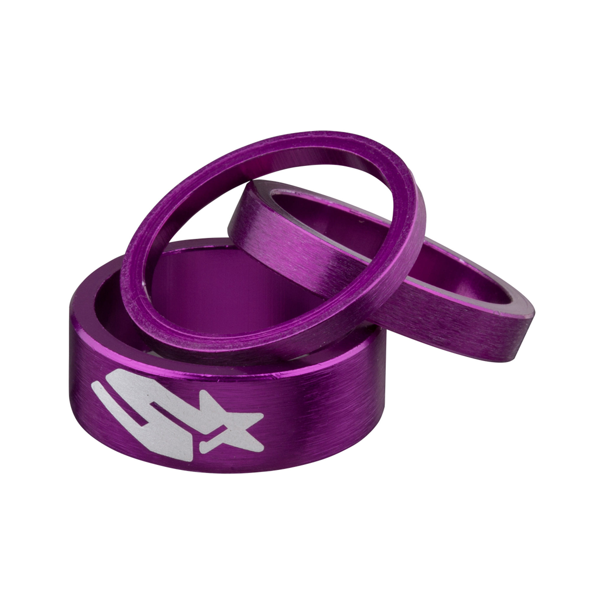 Spank Headset Spacer Kit, 3/6/12mm Set - Purple