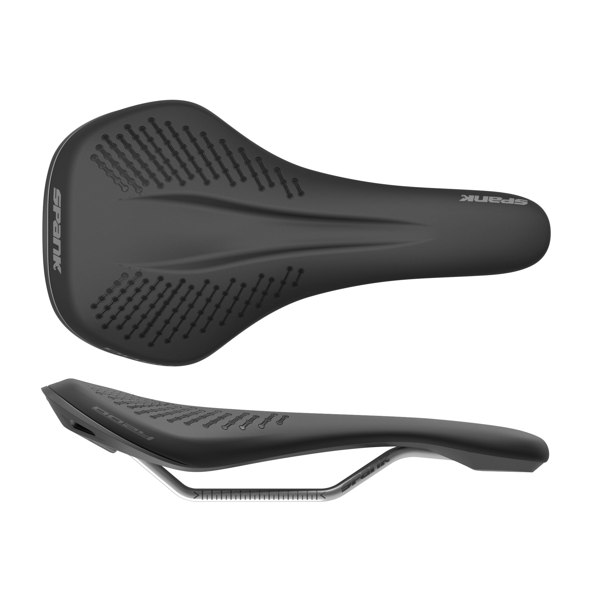Spank Oozy 220 Saddle, Black/Gray