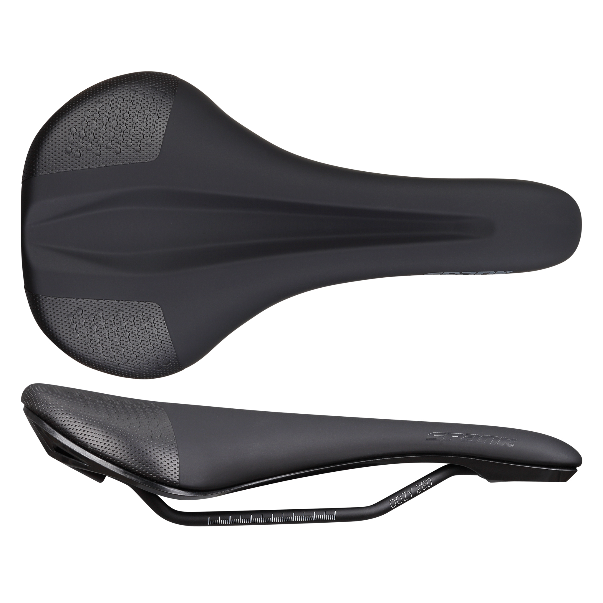 Spank Oozy 280 Saddle, Black/Gray