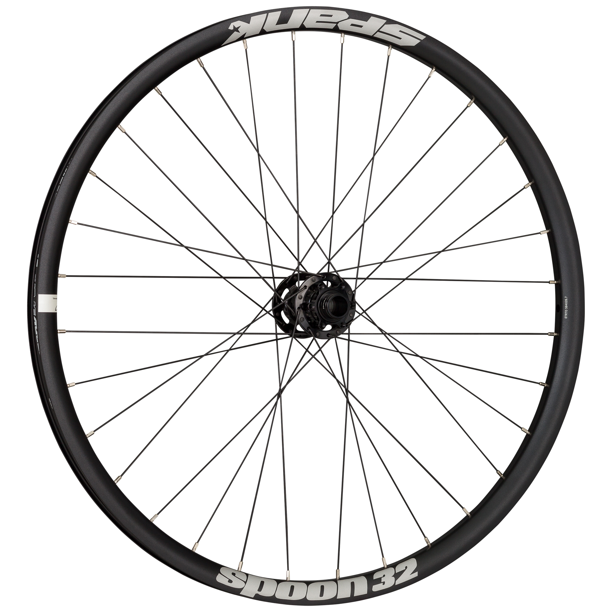 Spank Spoon 32  26" Front Wheel, 20x110mm, 32h - Black