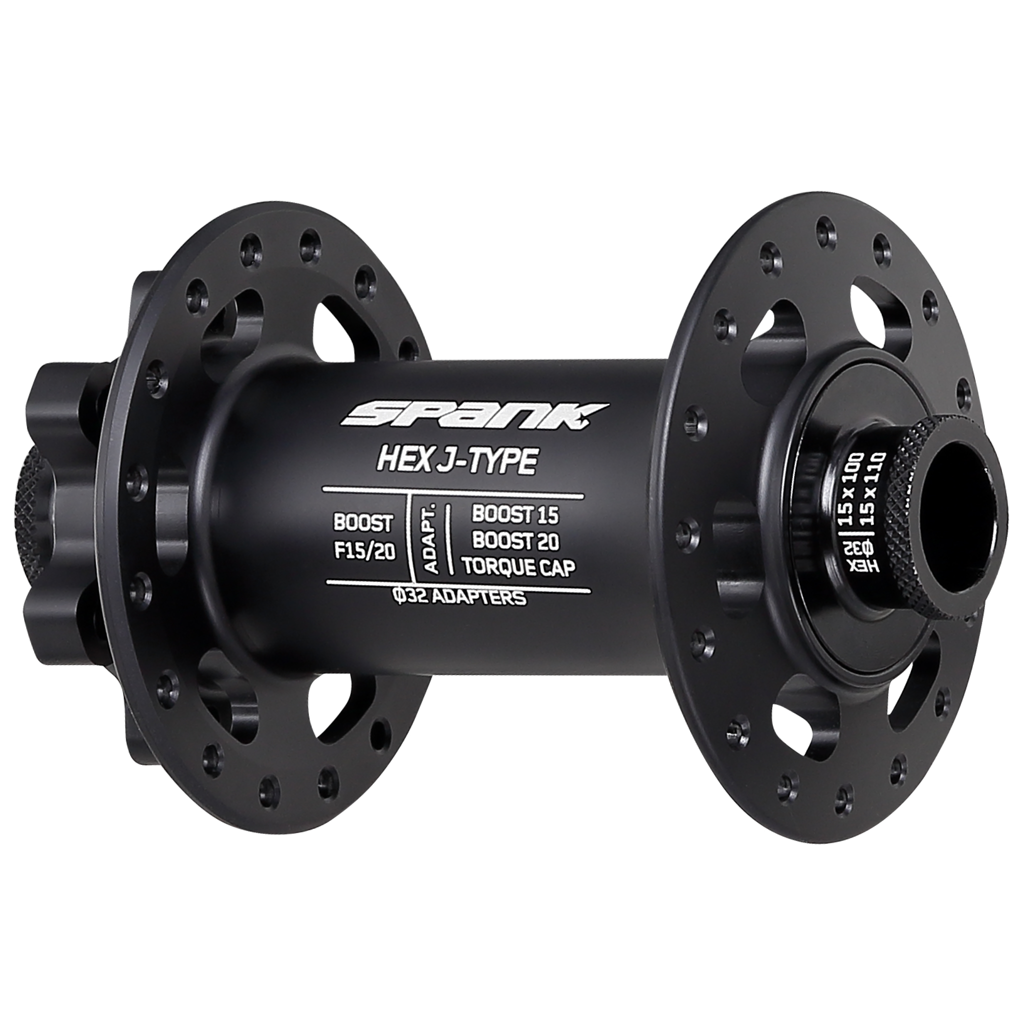 Spank HEX J-Type 6B Disc Front Hub, 32h, 15x110mm