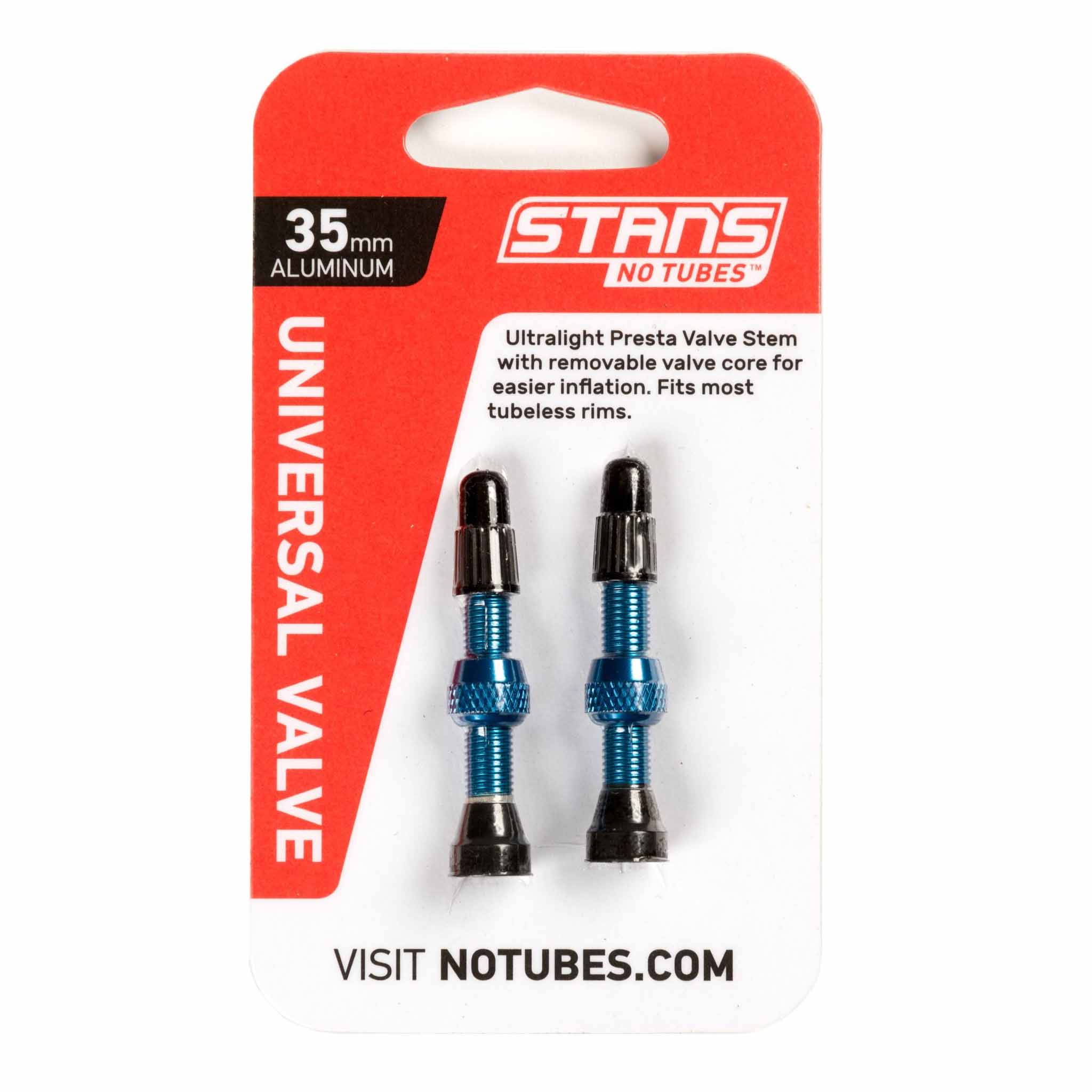 Stan's Alloy Presta Valve Stem, 35mm Universal, Blue