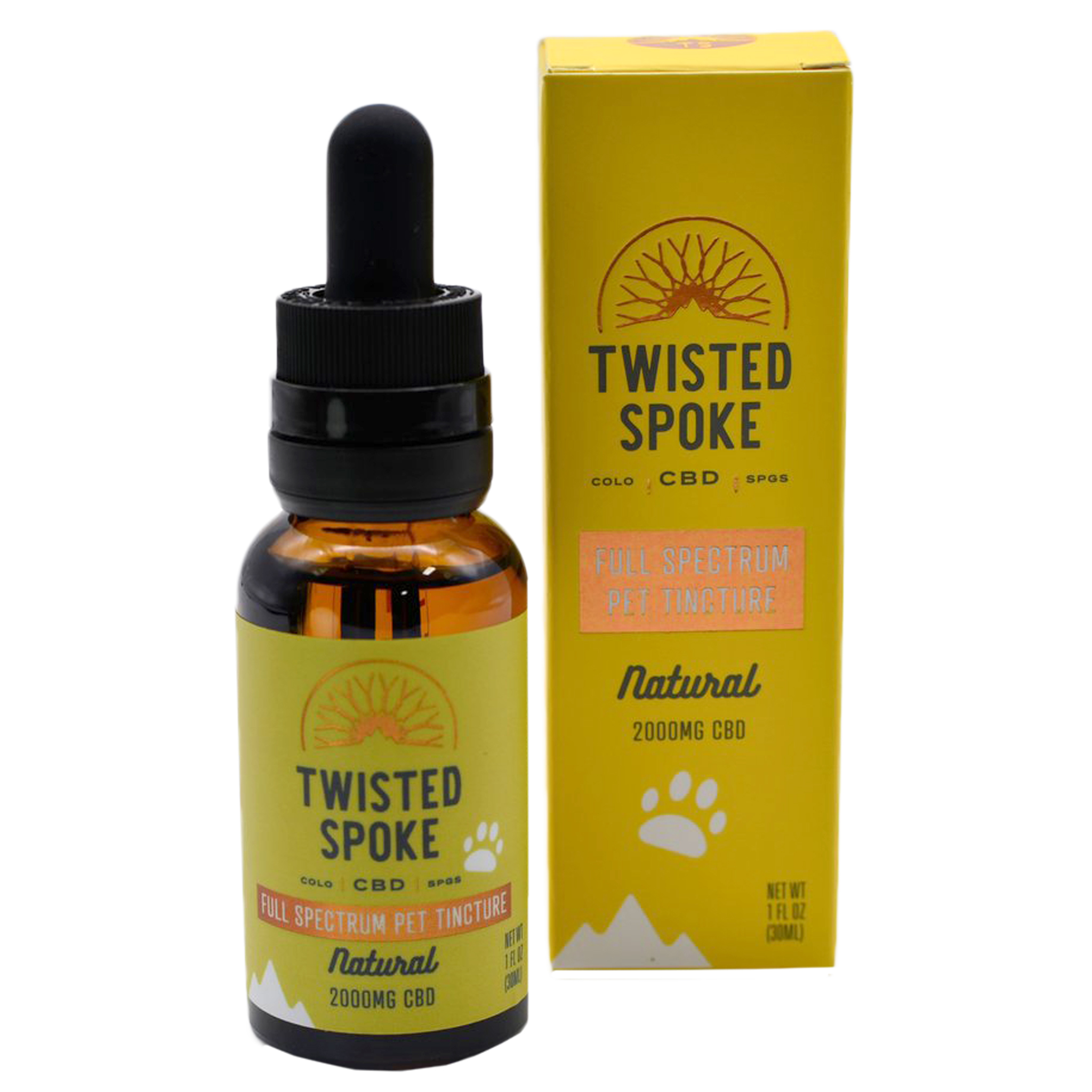 Twisted Spoke CBD Full Spectrum CBD Pet Tincture, Natural