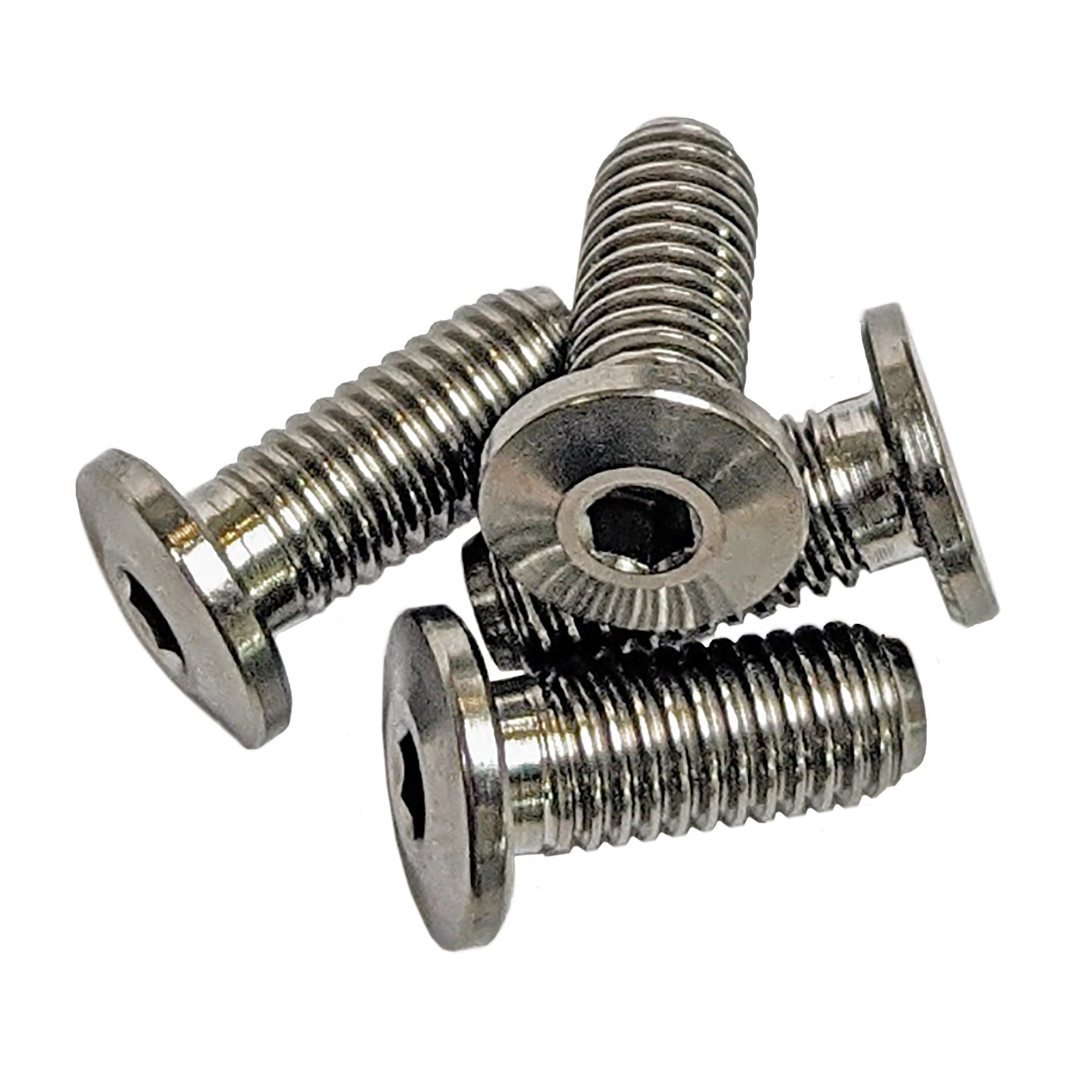 Terske Ultra-Low Head Titanium Bottle Cage Bolt, 4 pcs, Natrl