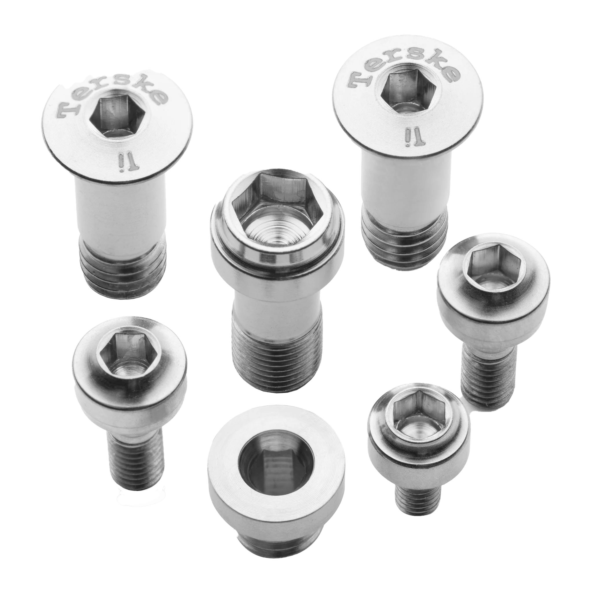 Terske Bolt Kit, Rear Derailleur, Transmission X, Natural Ti