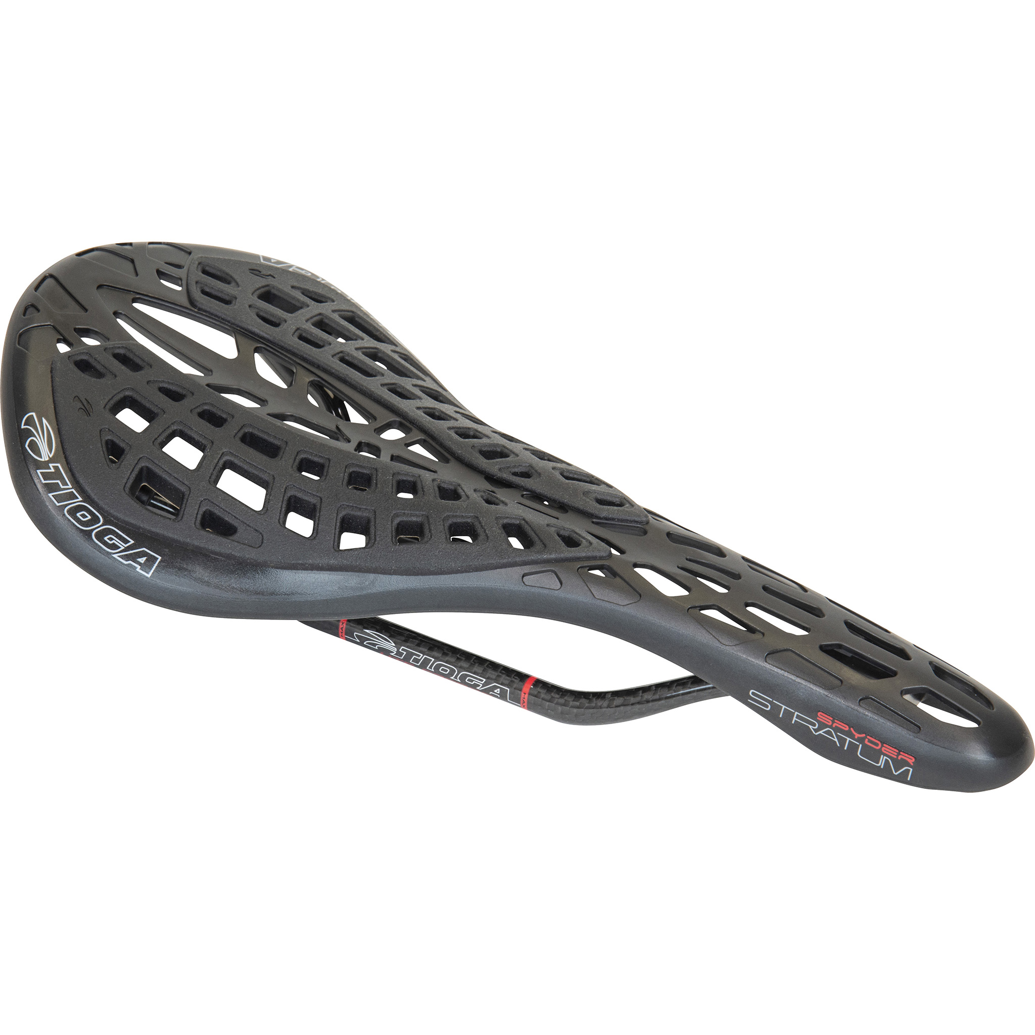 Tioga Spyder Stratum Saddle, HTS Carbon Rail Black