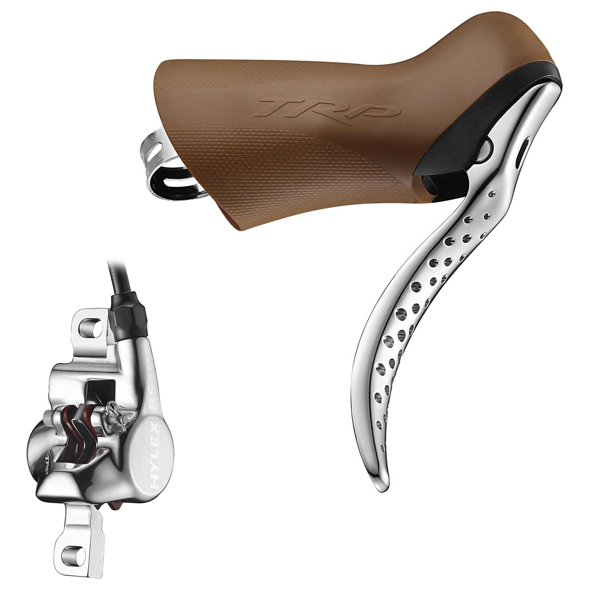 TRP Hylex RS Disc Brake, Left/Front, Flat Mount, Silver