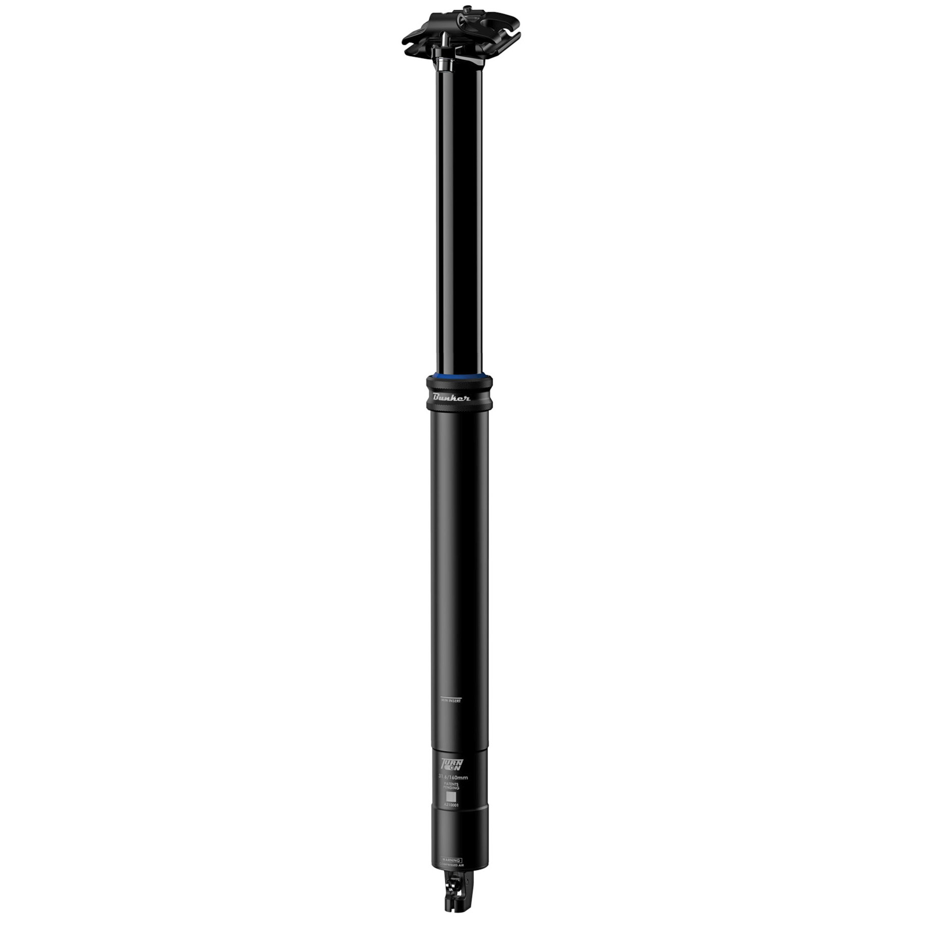 Turnon Components Bunker Dropper Seatpost, No Remote (190) 31.6x539mm