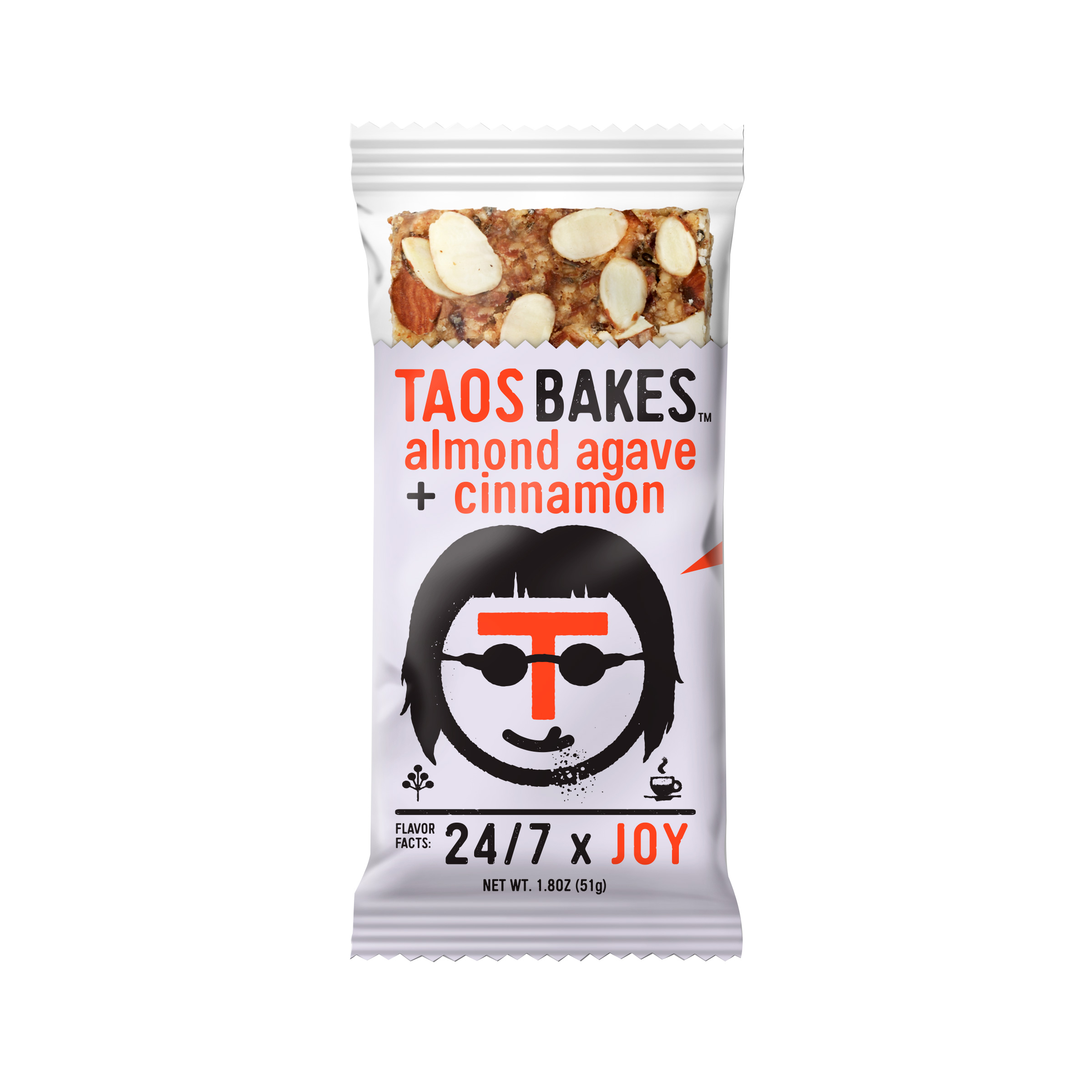 Taos Bakes Energy Bar, Almond Agave 1.8oz (12/Box)