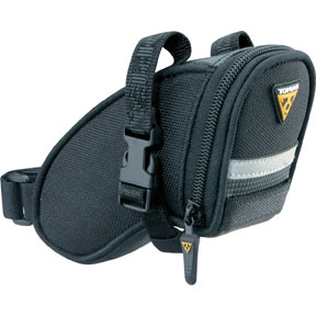 Topeak Aero Wedge Pack, 0.4L, Strap Mount, Micro, Black 