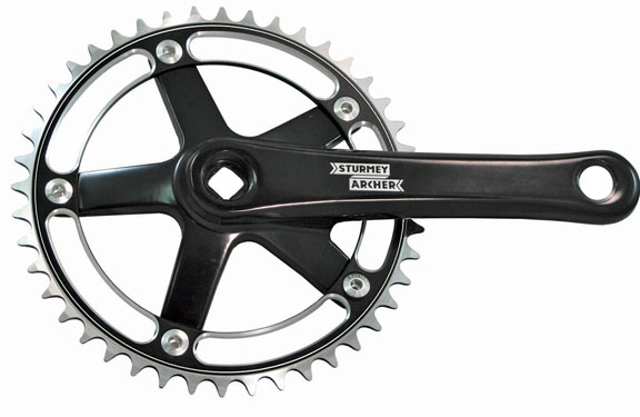Sturmey Archer FCT66 Track Crankset, (JIS) 46t 170mm - Black