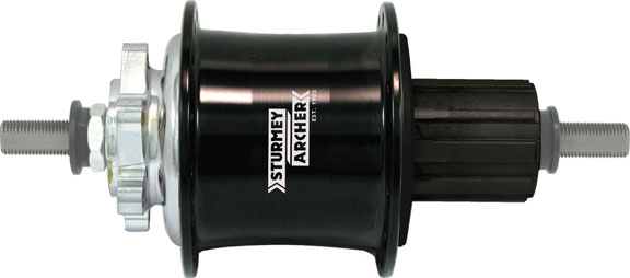 Sturmey Archer CS-RK3 3x9-Sp Disc Hub, 32h - Black