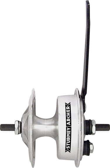 Sturmey Archer X-FD 70mm Drum Brake Front Hub, 36h Silver