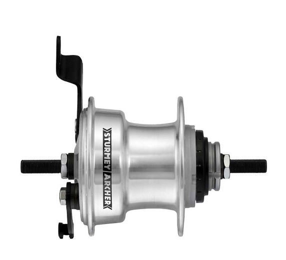 Sturmey Archer RX-RD3 3-Sp Hub with 70mm Drum Brake, 36h Silver