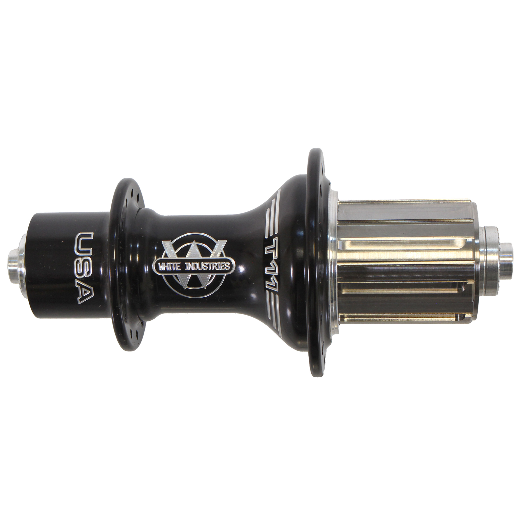 White Industries Rear T11 Road Hub, 10x130mm QR, HG, 28h, Black