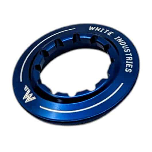 White Industries CenterLock Lockring, Internal, Blue, Each