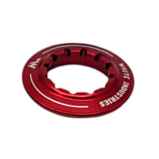White Industries CenterLock Lockring, Internal, Red, Each